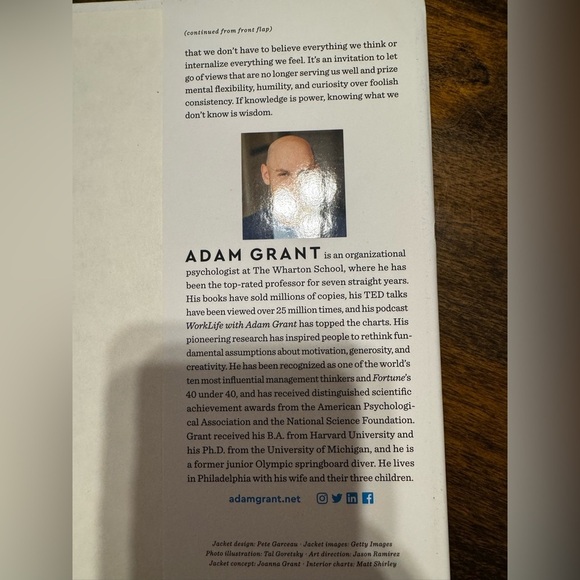 Think Again By Adam Grant Hardcover Book #1 New York Times Bestseller - Picture 6 of 6